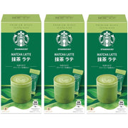 Starbucks Japan Premium Matcha Latte 3-Pack individual serving sticks with green tea latte foam