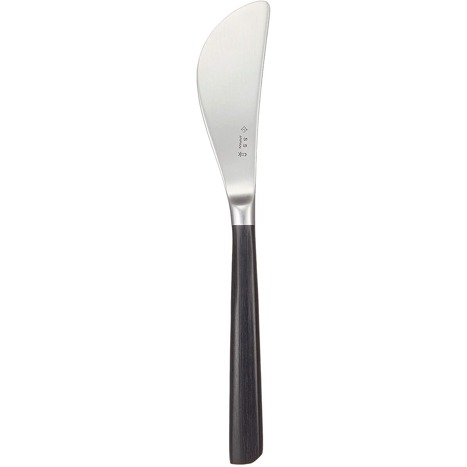 Sori Yanagi 168mm Birch Wood Butter Knife with natural grain handle and ergonomic design