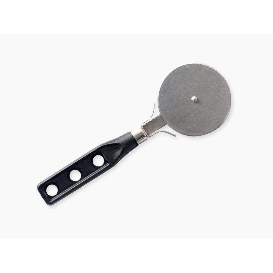 Tiger Crown 18/0 stainless steel pizza cutter wheel with ergonomic black handle and finger guard