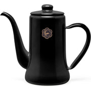 Handcrafted Tsuki Usagi Enamel Drip Coffee Slim Pot 1.2L Black
