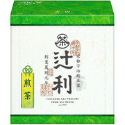 Box of Tsujiri Sencha Green Tea Bags containing 50 individually wrapped tea bags from Uji Japan
