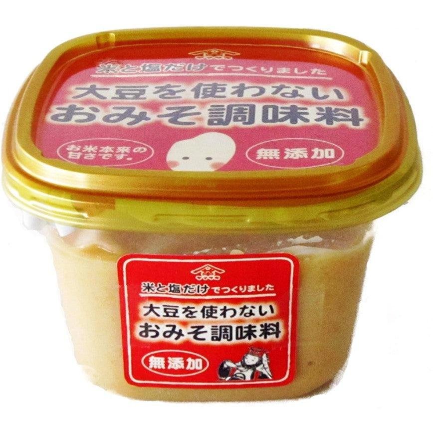 Hikari Miso 600g tub of Soy-Free Rice Miso Paste showing the light-colored fermented rice texture