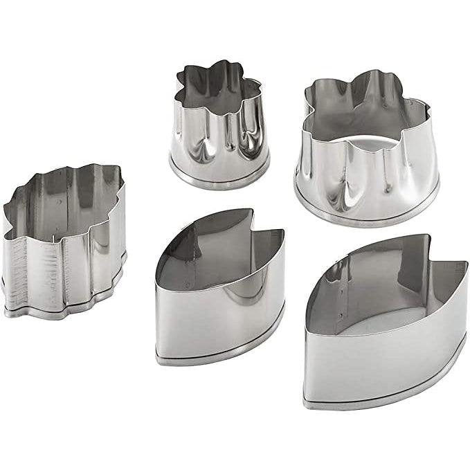 Yoshikawa Sakura Cherry Blossom Stainless Steel Vegetable Cutter Set 5-Piece