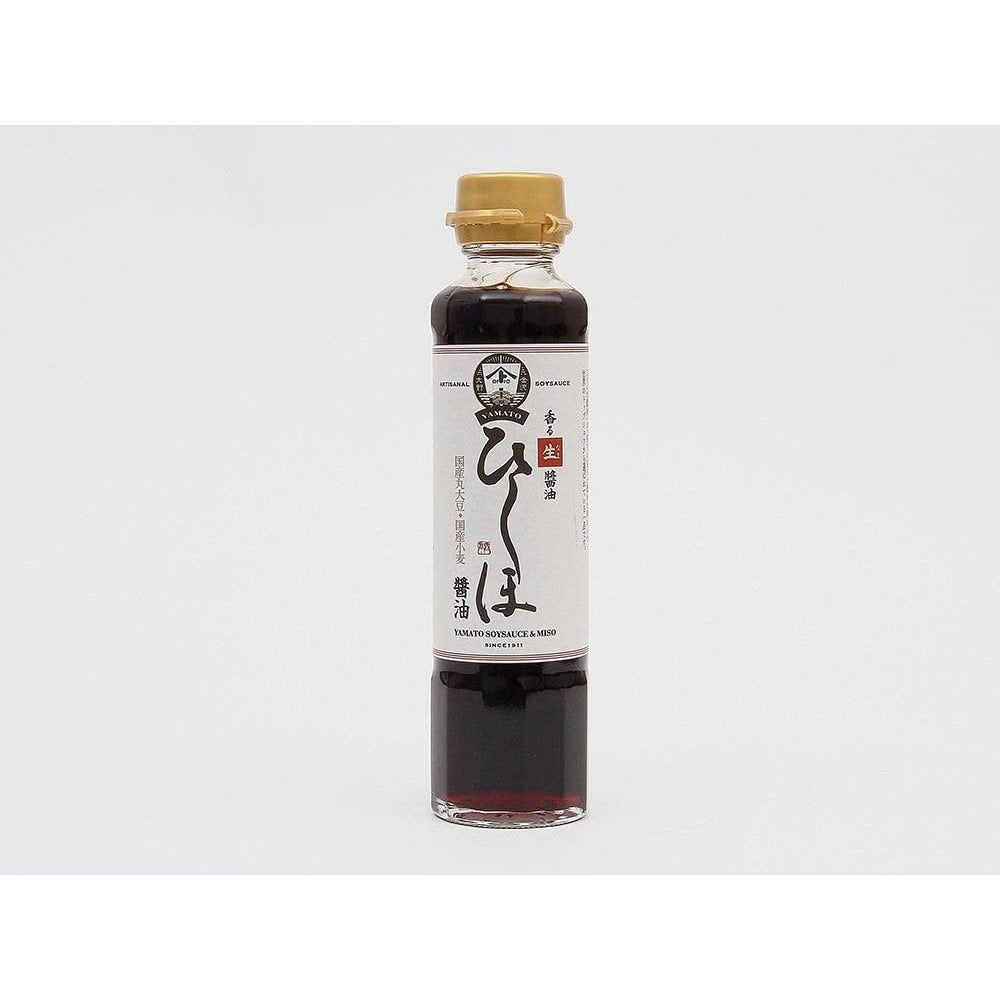 Yamato Hishio Raw Soy Sauce 180ml Unpasteurized Japanese Shoyu