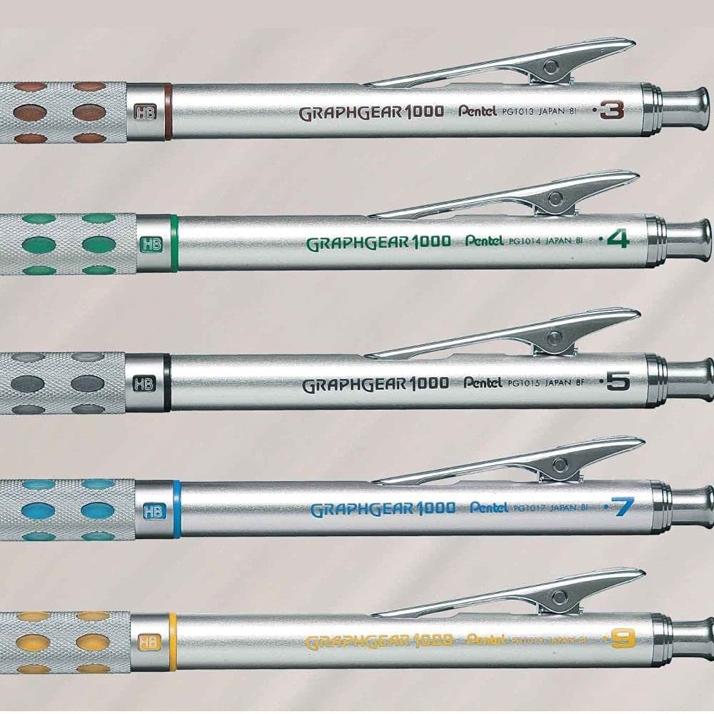 Pentel GraphGear 1000 Precision Mechanical Pencil with Anti‑Slip Grip