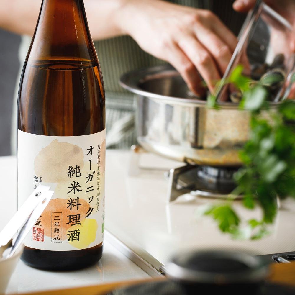 Fukumitsuya Organic Cooking Sake 720ml Pure Rice Wine Seasoning