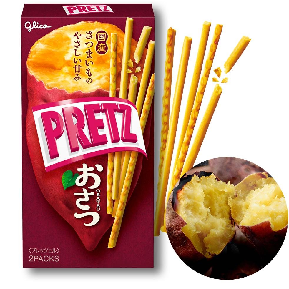 Glico Pretz Osatsu Sweet Potato Biscuit Sticks 62g Japanese Snack