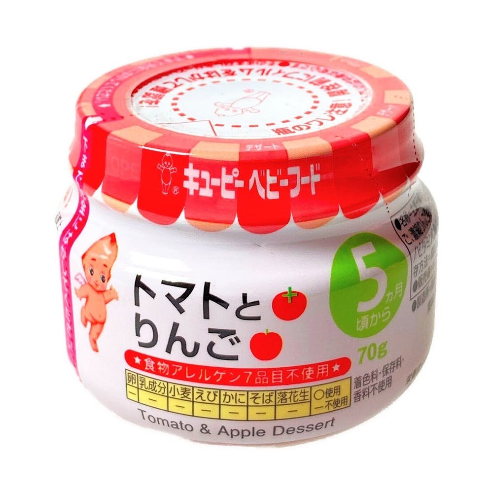 Kewpie Tomato & Apple Baby Food Dessert – 70g Jar for 5‑Month‑Olds