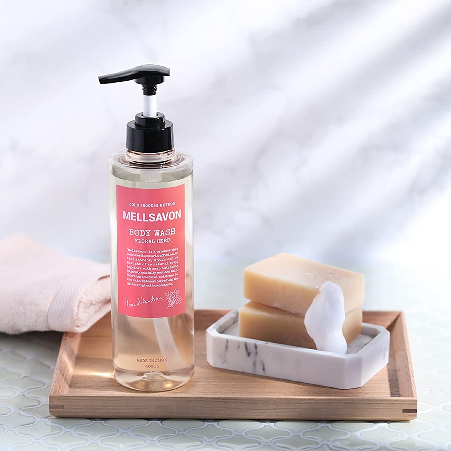 Mellsavon Floral Herbs Moisturizing Body Wash 460g Natural Cleanser