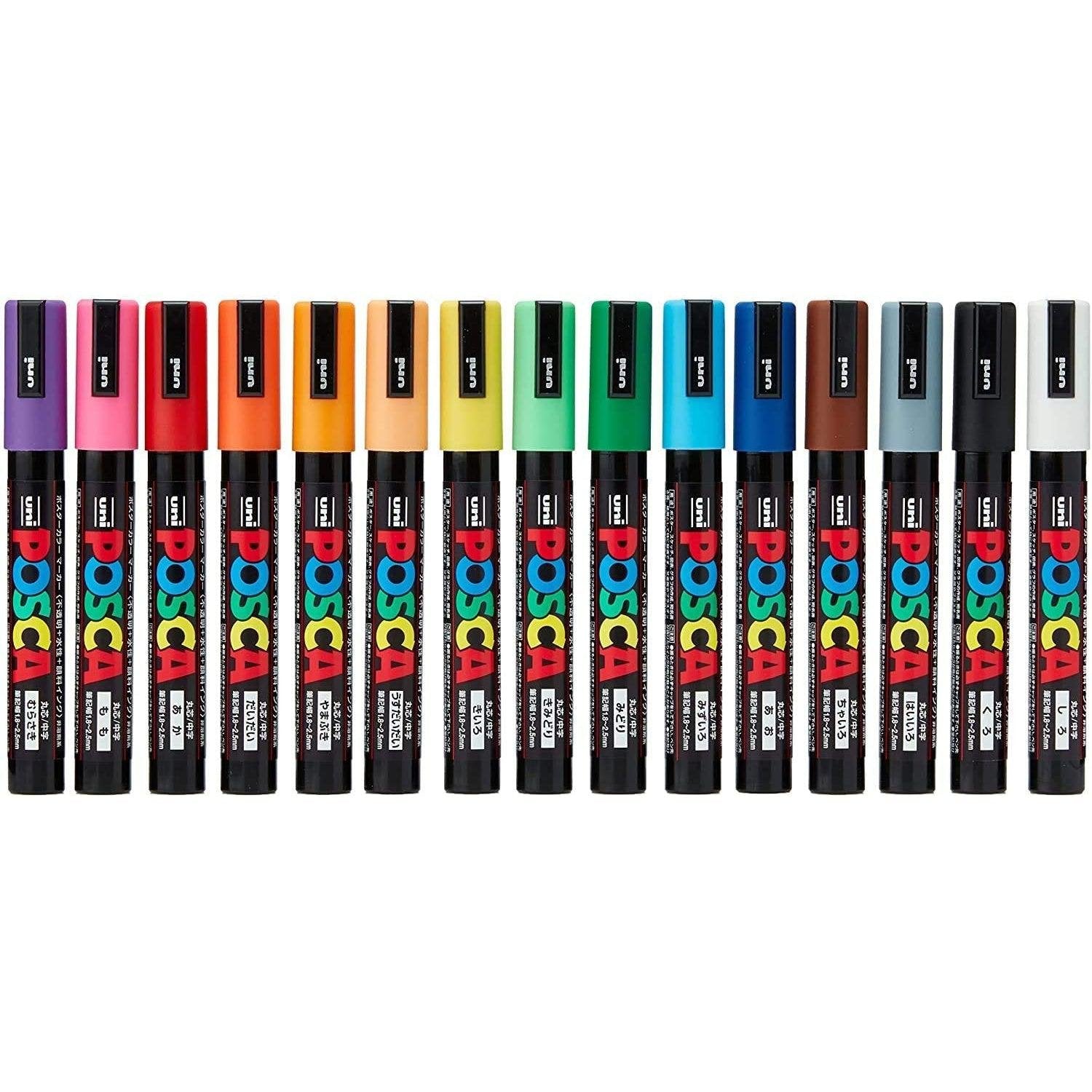 Mitsubishi Uni Posca Paint Marker Set 15 Colors