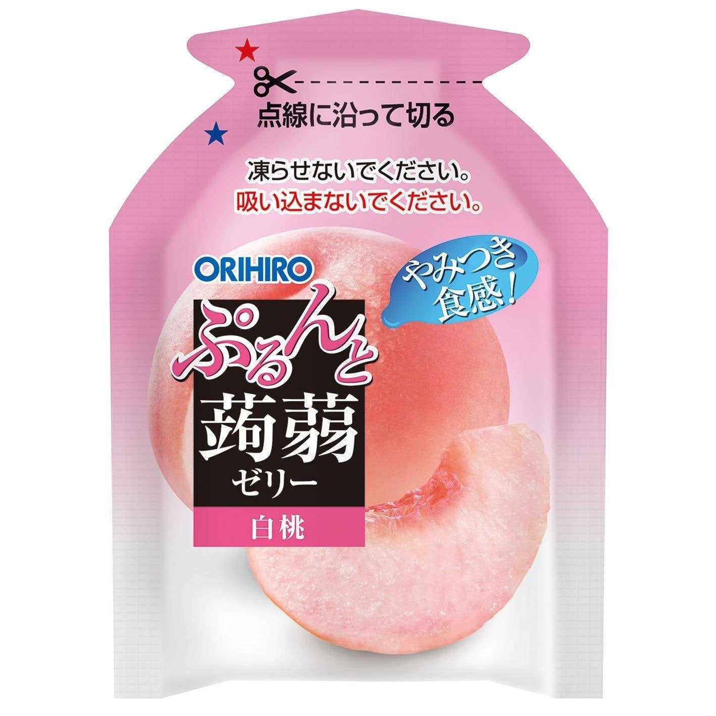 Orihiro Peach Konjac Jelly Snacks Pack of Six