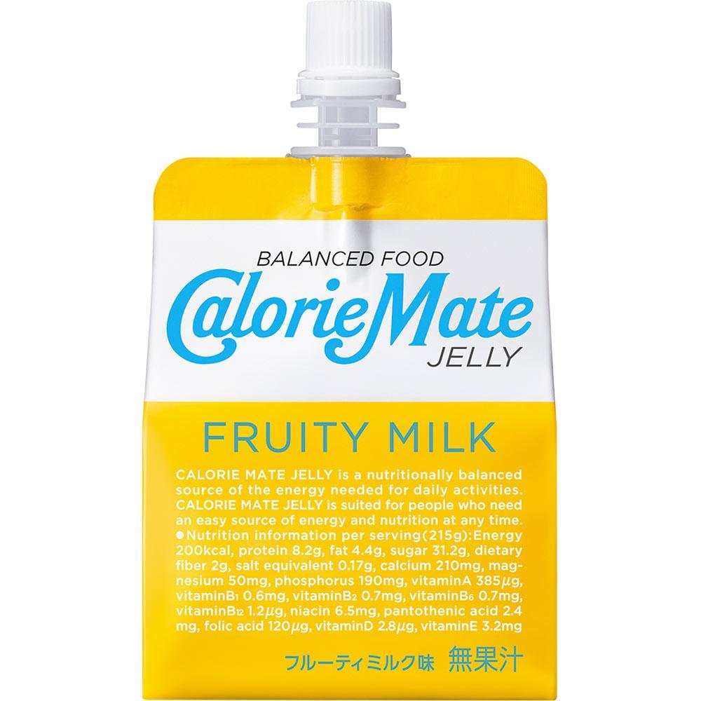 Otsuka Calorie Mate Jelly Fruit Milk Energy Drink 215g Pack