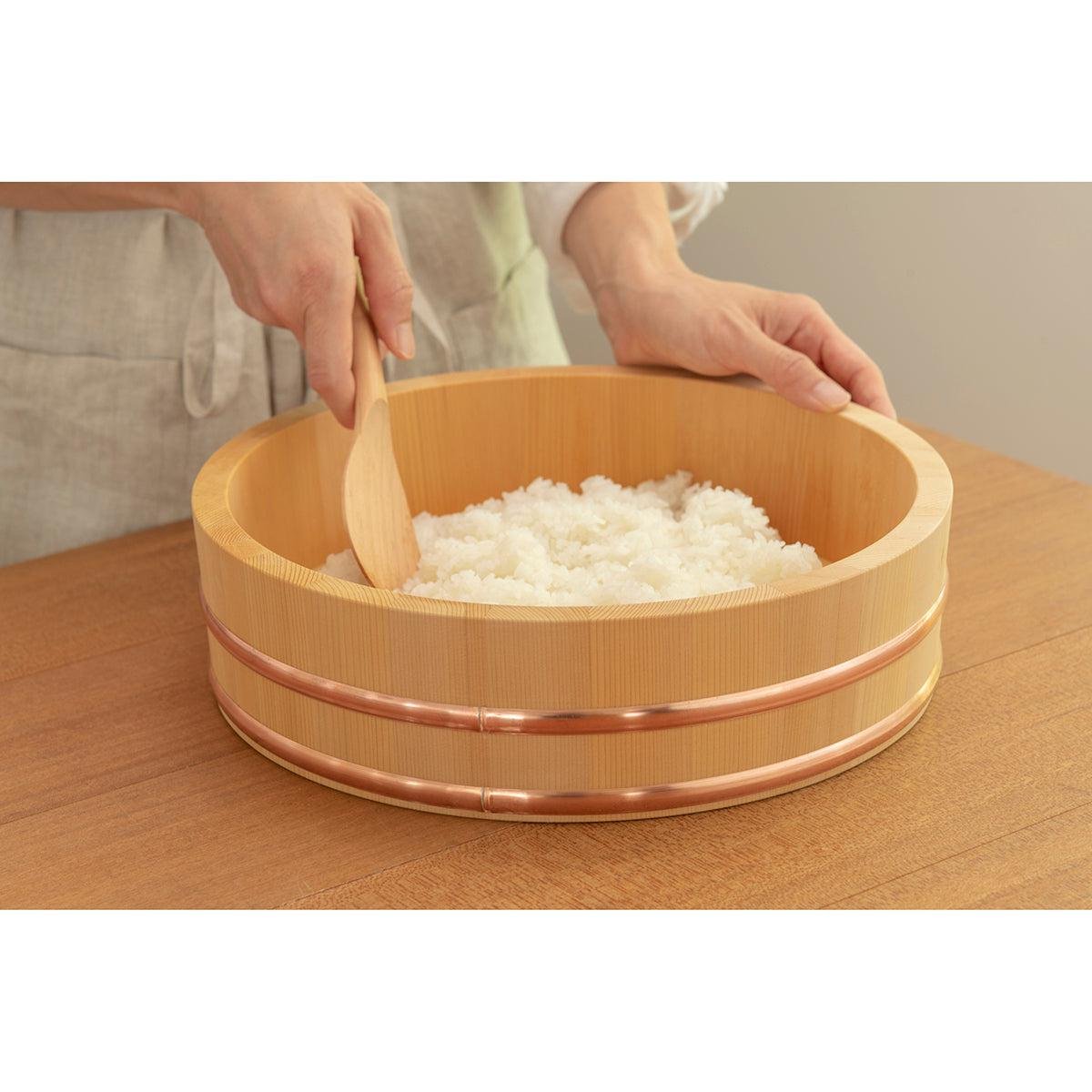 Umezawa Sawara Cypress 36cm Hangiri Wooden Sushi Oke Bowl