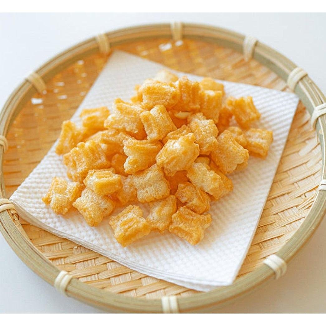 Yaokin Mochitaro Japanese Puff Snack – 5 Pack 70g Crunchy Arare with Peanuts