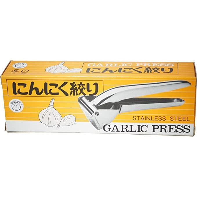 Premium Japanese Stainless Steel Garlic Press 148mm Heavy-Duty