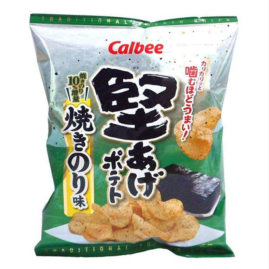 Calbee Kataage Nori Seaweed Crispy Potato Chips 12‑Pack 65g