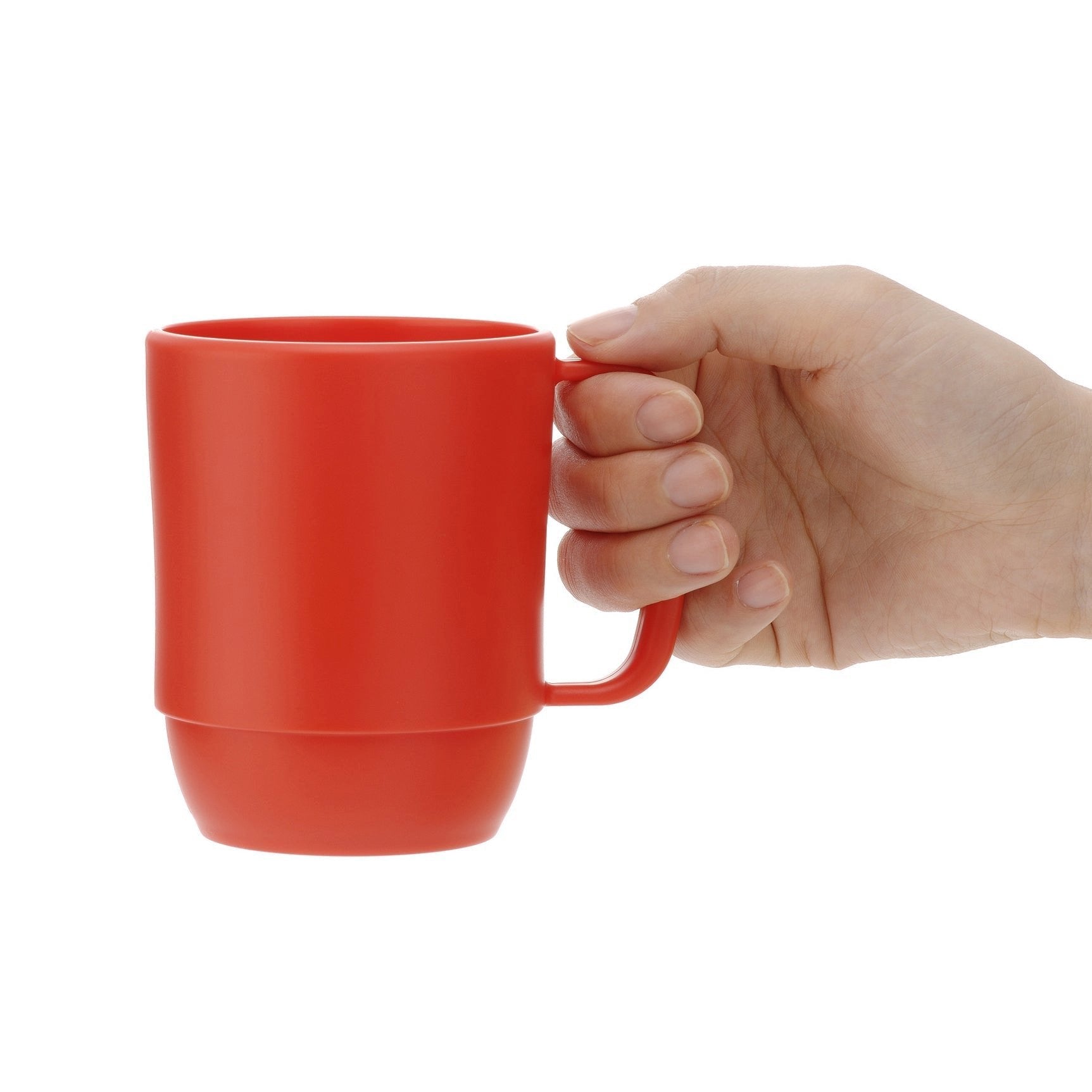 Inomata Red Microwavable Plastic Coffee Mug – 350ml Japanese Design