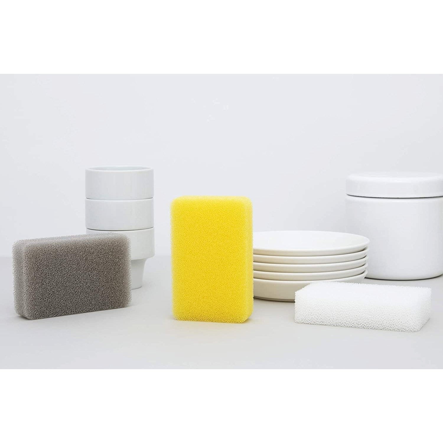 Kamenoko Gray Kitchen Sponge Pack of 3 – Antibacterial Cleaning