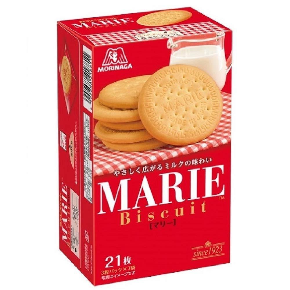 Morinaga Japanese Marie Biscuit Pack – 21 Crispy Milk‑Flavored Cookies