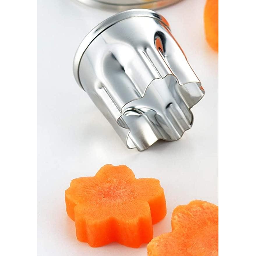 Yoshikawa Sakura Cherry Blossom Stainless Steel Vegetable Cutter Set 5-Piece