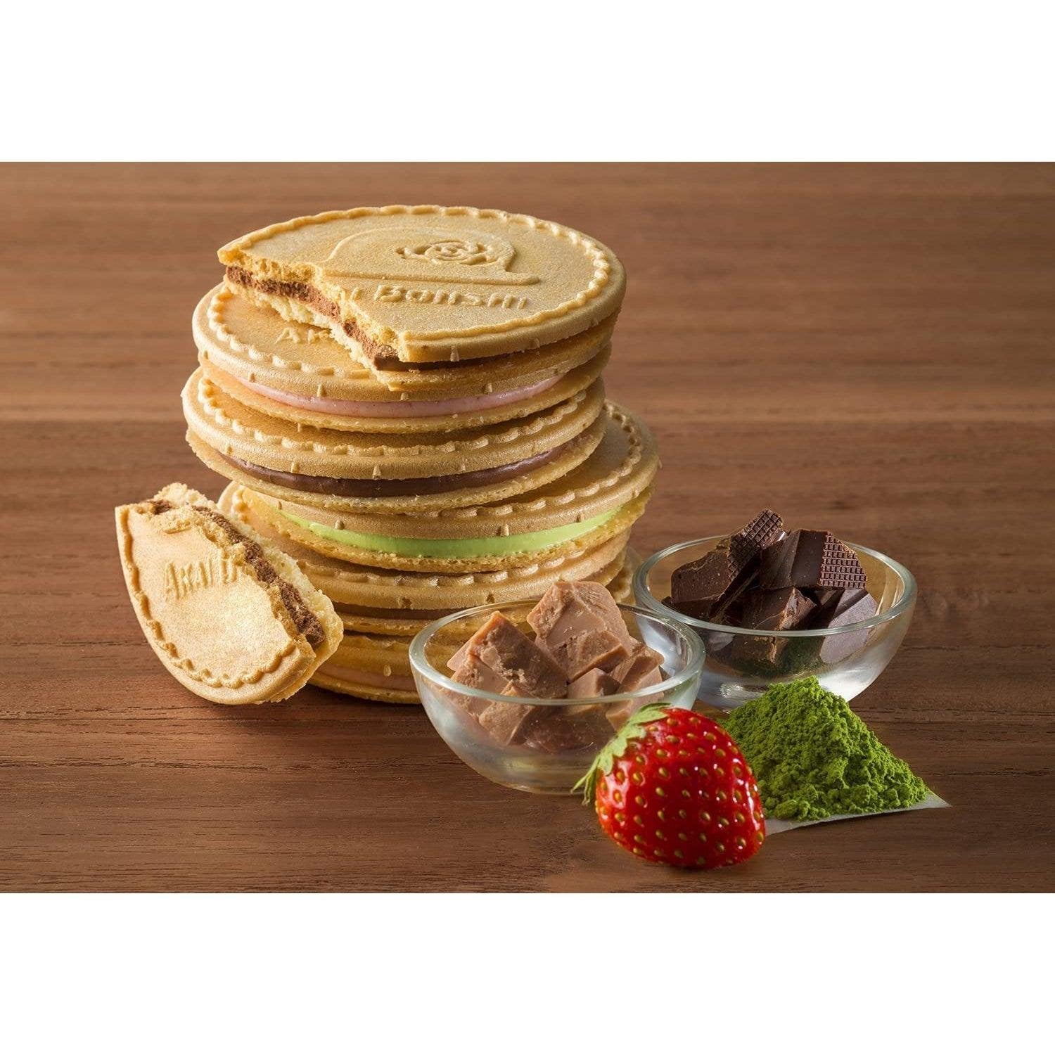 Akai Bohshi Whipped Chocolate Sandwich Cookies Four Flavors 20 Pieces