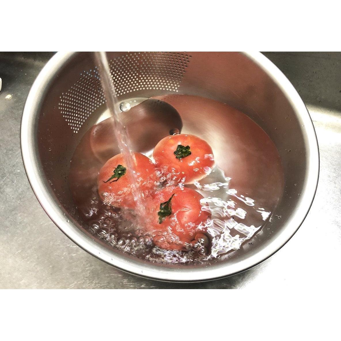 Premium 3‑Way Stainless Steel Rice Washing Bowl with Strainer