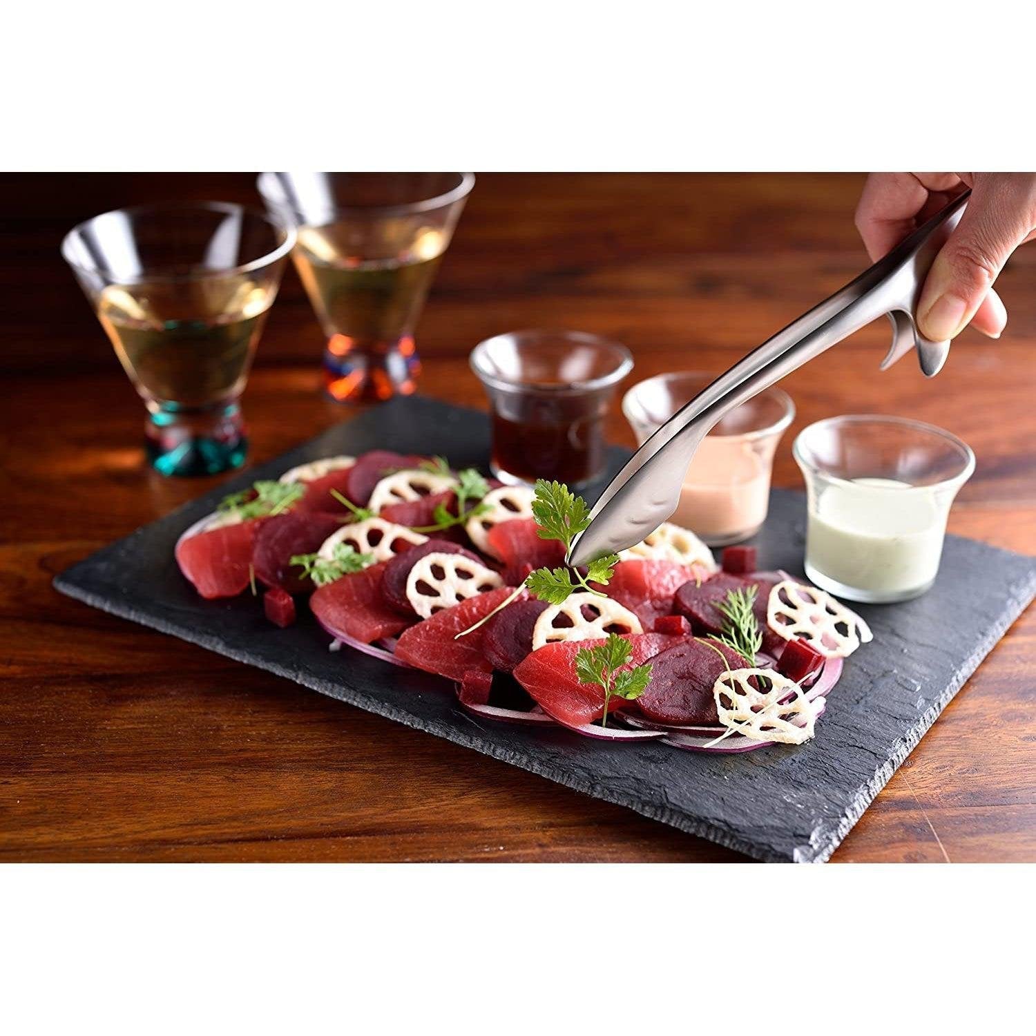 Kevnhaun 270mm Stainless Steel Kitchen Tongs – Precise Grip, Heat‑Safe Design