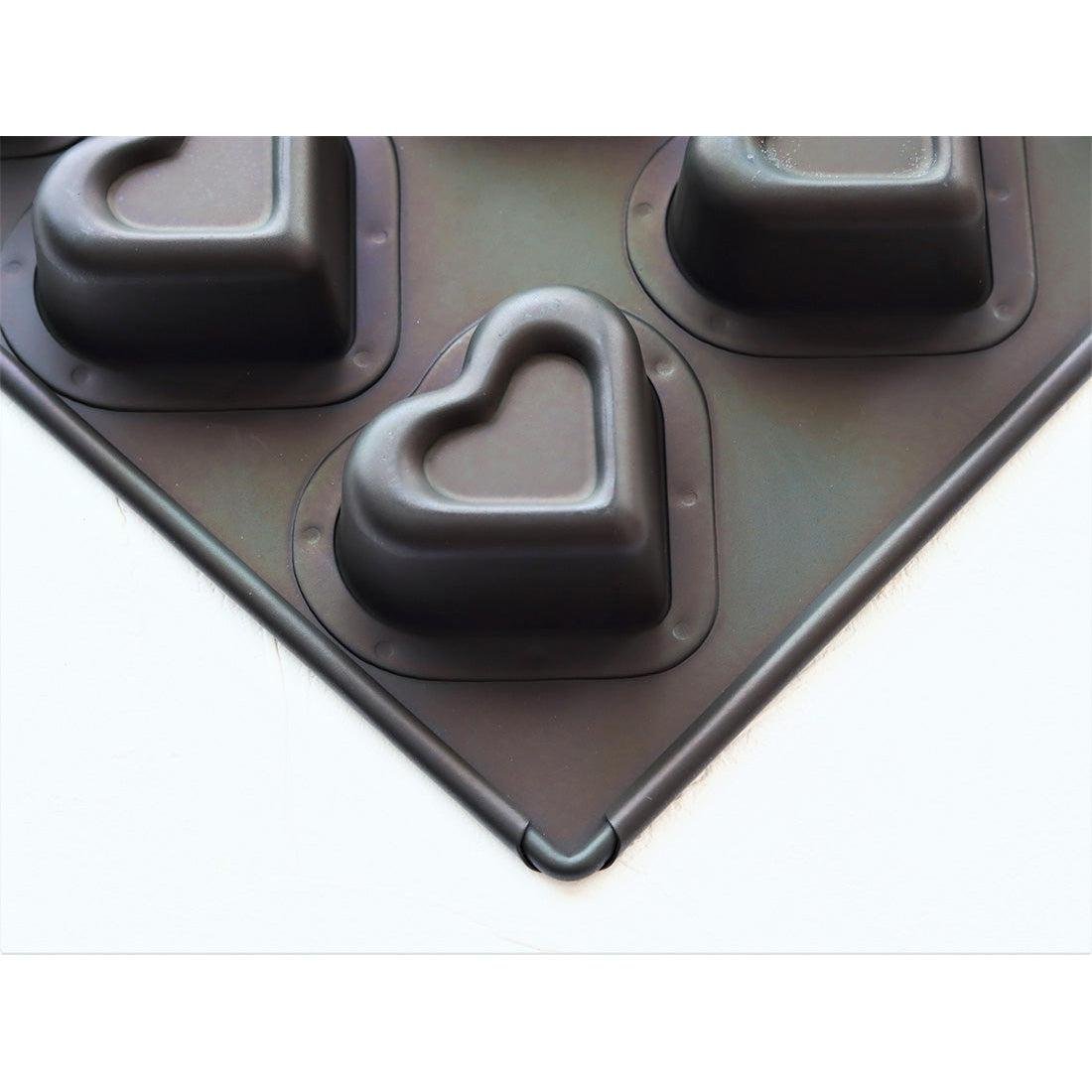Matsunaga Professional Double-Heart 12-Well Teflon-Coated Non-Stick Cake Mold