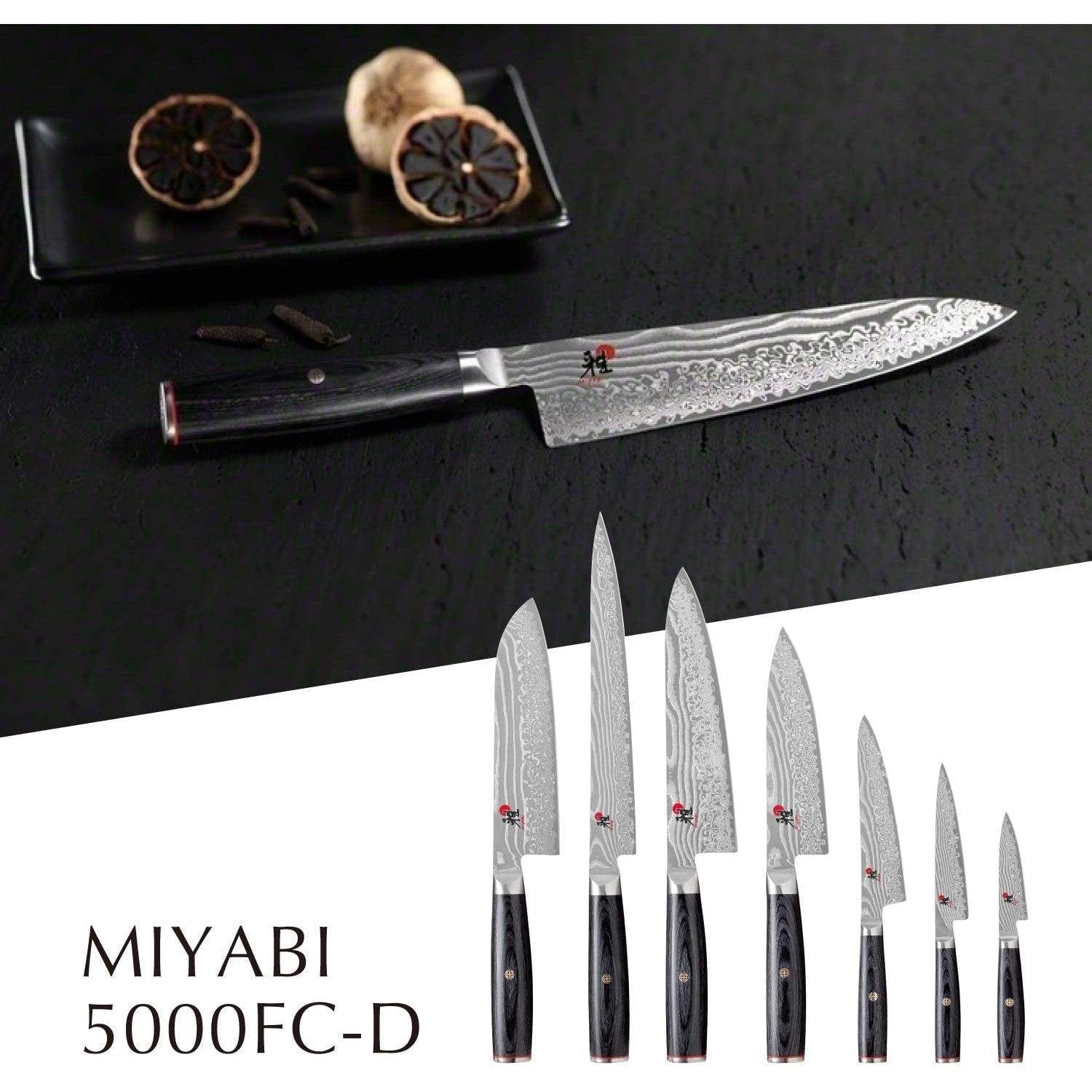 Miyabi 5000FC-D Damascus Steel 180mm Santoku Knife – Premium Japanese Cutlery