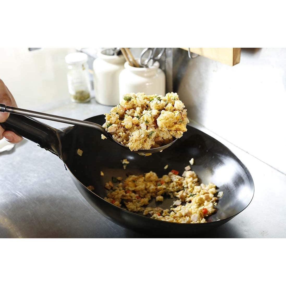 Summit 1.2 mm Cast Iron Flat Bottom Japanese Wok – 27/30/33 cm