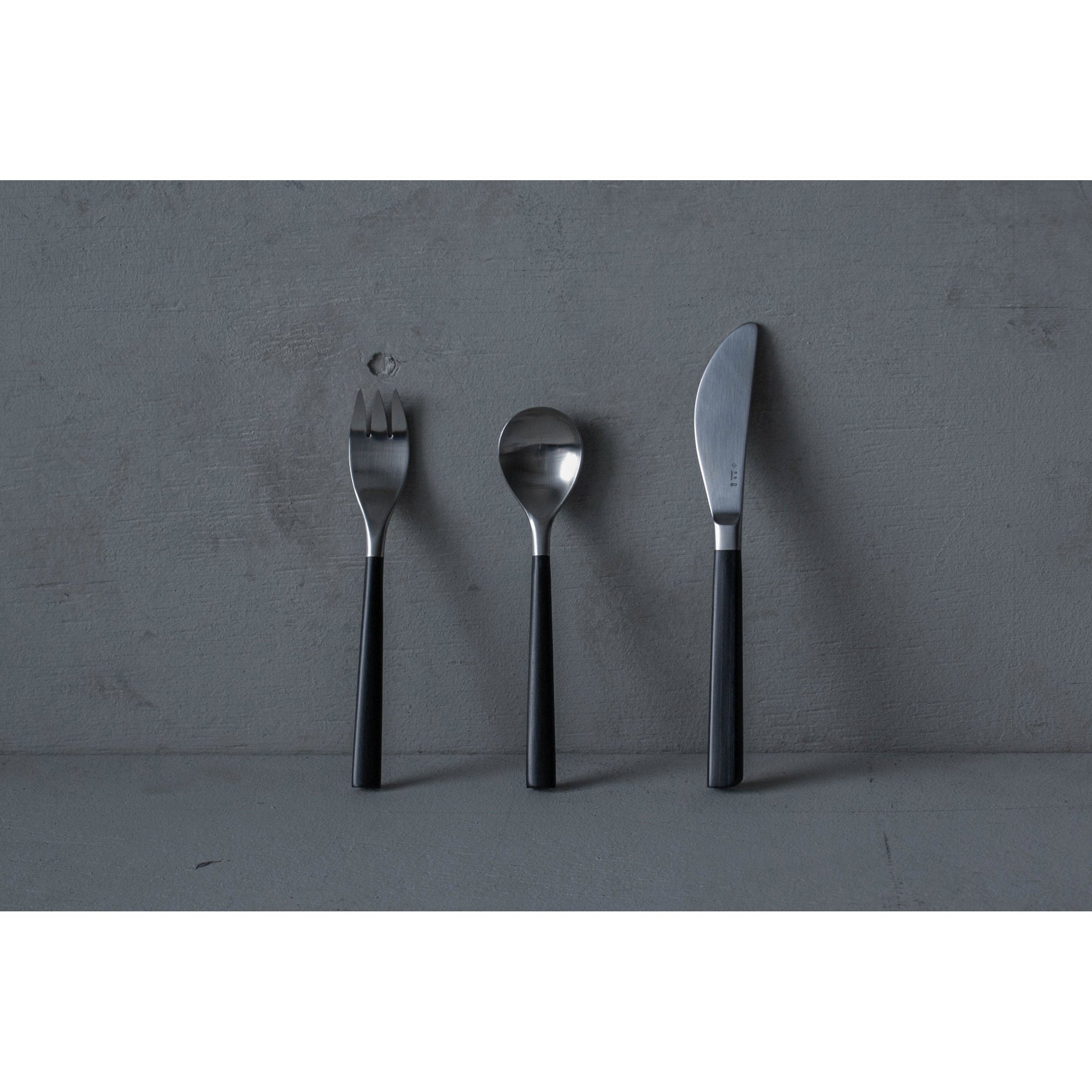Sori Yanagi 190mm Designer Dessert Fork with Birch Wood Handle