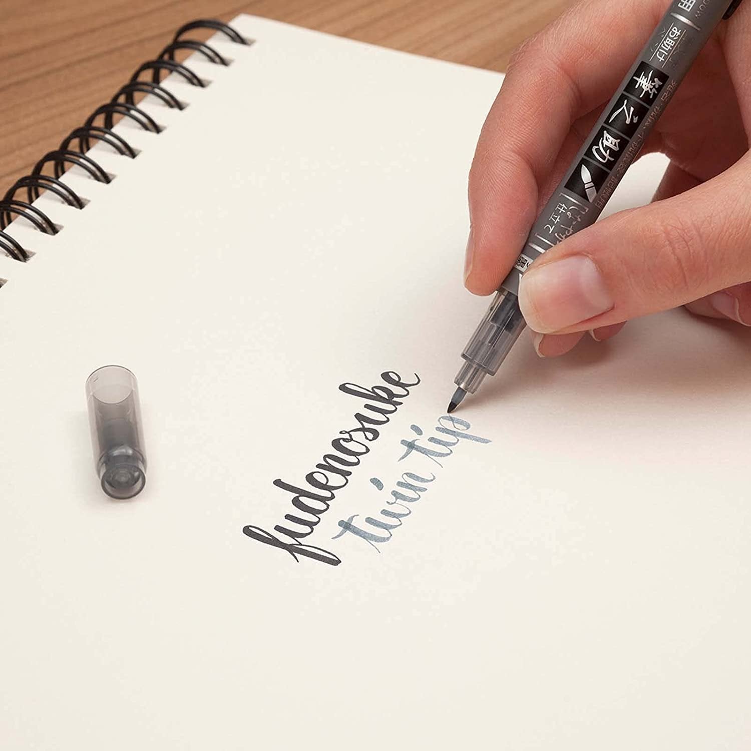 Tombow Fudenosuke Double-Sided Water-Based Calligraphy Marker Pen – Professional Ink