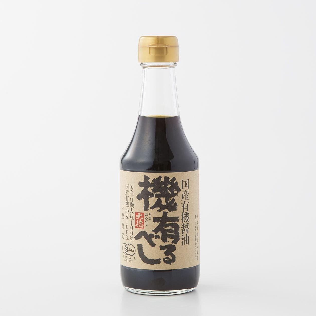Organic Daitoku Tokiarubeshi Dark Soy Sauce 300ml Japanese Koikuchi