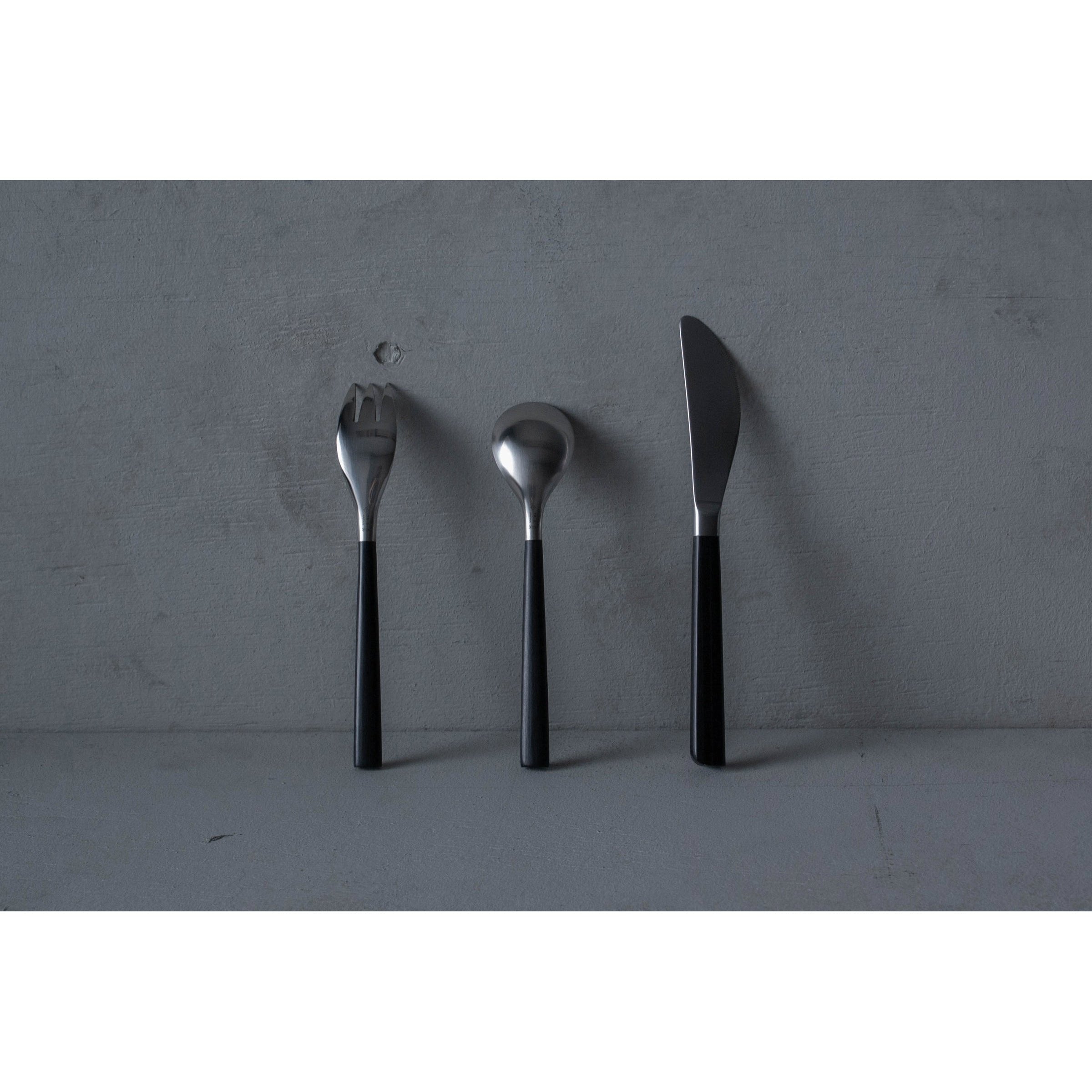 Sori Yanagi 190mm Designer Dessert Fork with Birch Wood Handle