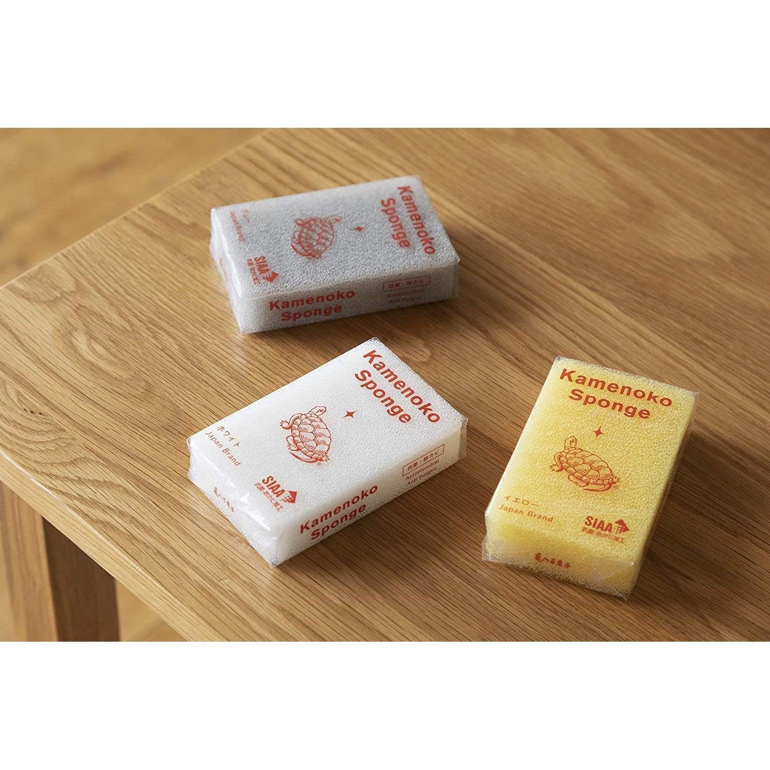 Kamenoko Gray Kitchen Sponge Pack of 3 – Antibacterial Cleaning
