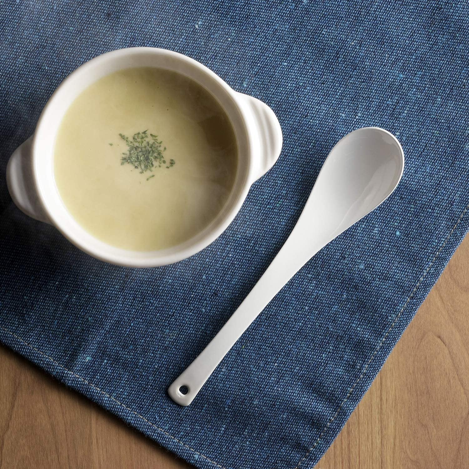 Noda Horo Enamel-Coated Renge Spoon Japanese Stainless Steel Kitchen Utensil
