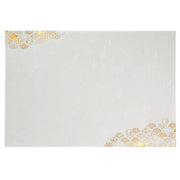 Elegant Gold Foil Seigaiha Wave Paper Placemats Set of 3