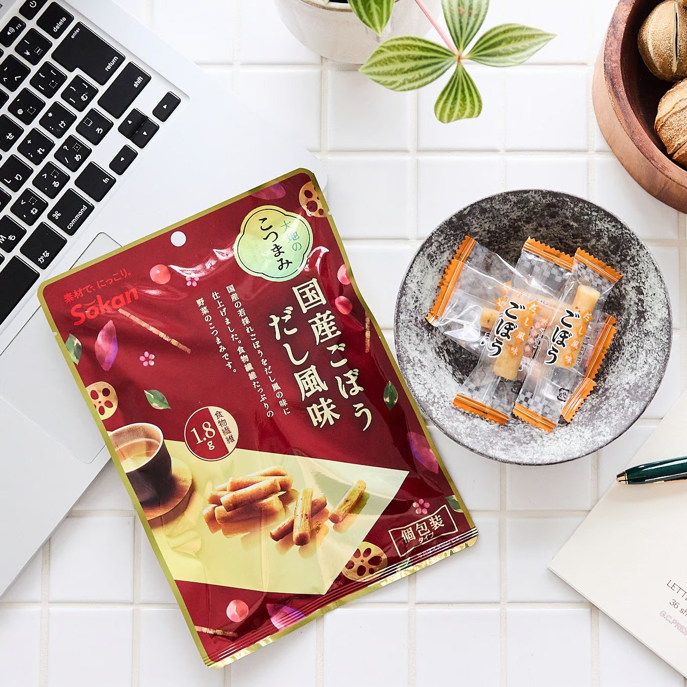 Sokan Pickled Gobo Snack – Dashi‑Flavored Burdock Root (3×55g)