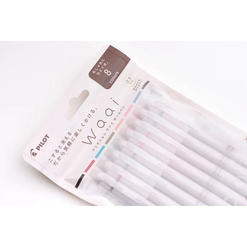 Pilot Waai Frixion Erasable Gel Ink Ballpoint Pen 8-Color Set