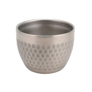 Ptygrace Titanium Hammered Sake Cup 60ml Double Wall Insulated showing metallic texture