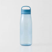 marna Daily Water Bottle With Measuring Marks, Daily Water Bottle With Measuring Marks 1 L Tritan Bottle With Wide Handle, One-Twist Lid, No Seal Ring, Wide Mouth, Room-Temperature Use, Made in Japan, 8.4 x 8.4 x 26.6 cm and 140 g, Spring Blue