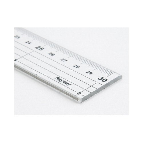 Raymay 50cm Metric Ruler with Stainless Steel Cutting Edge