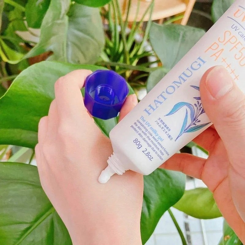 Reihaku Hatomugi UV Milky Gel Sunscreen SPF50+ 80g Japanese Skincare