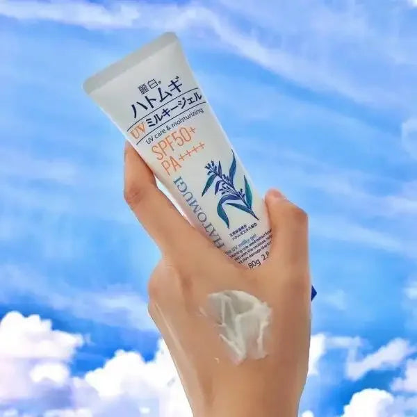 Reihaku Hatomugi UV Milky Gel Sunscreen SPF50+ 80g Japanese Skincare