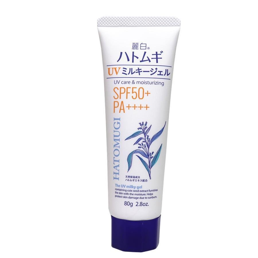 Reihaku Hatomugi UV Milky Gel Sunscreen SPF50+ 80g Japanese Skincare