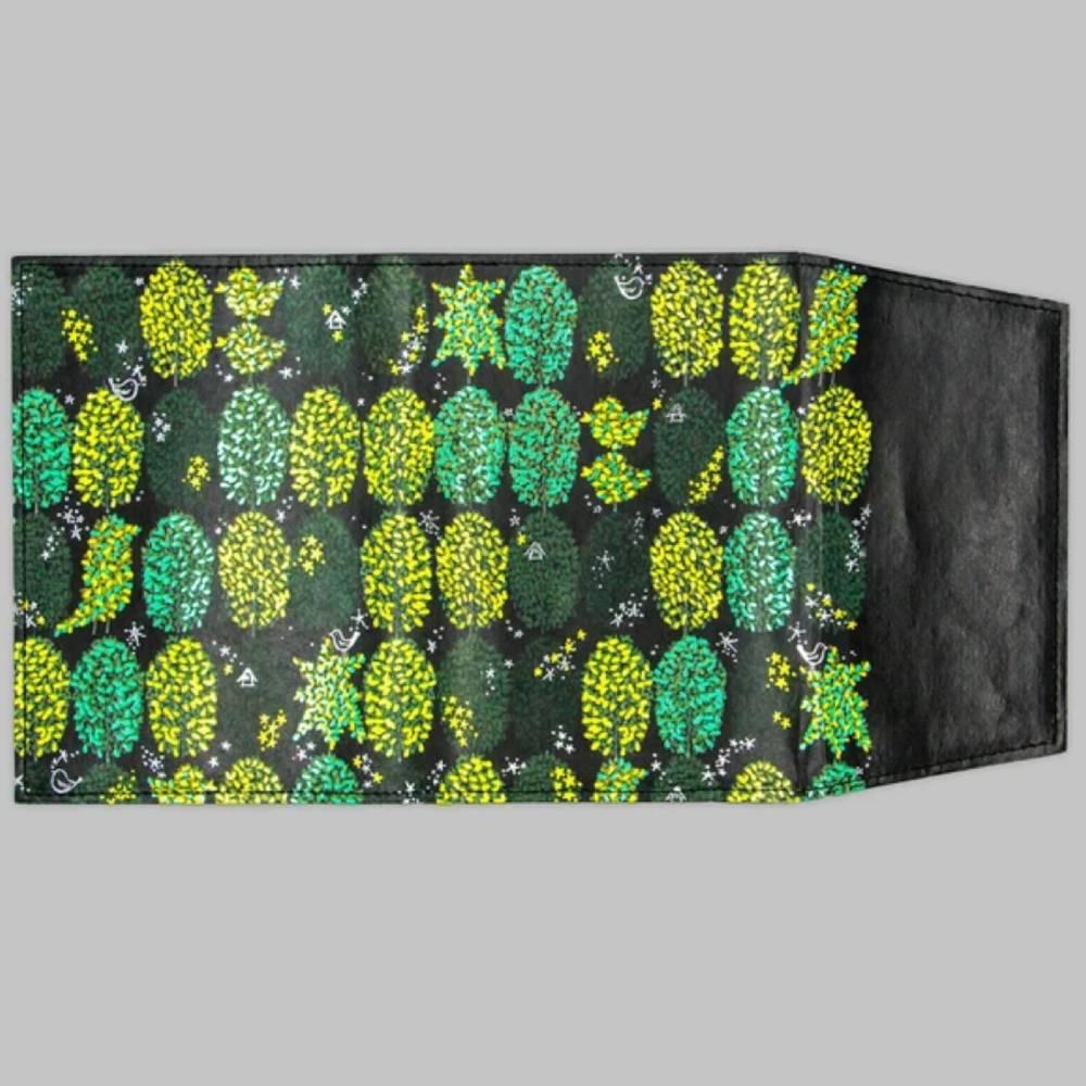 Reusable Foil‑Stamped Book Cover with Green Trees Design