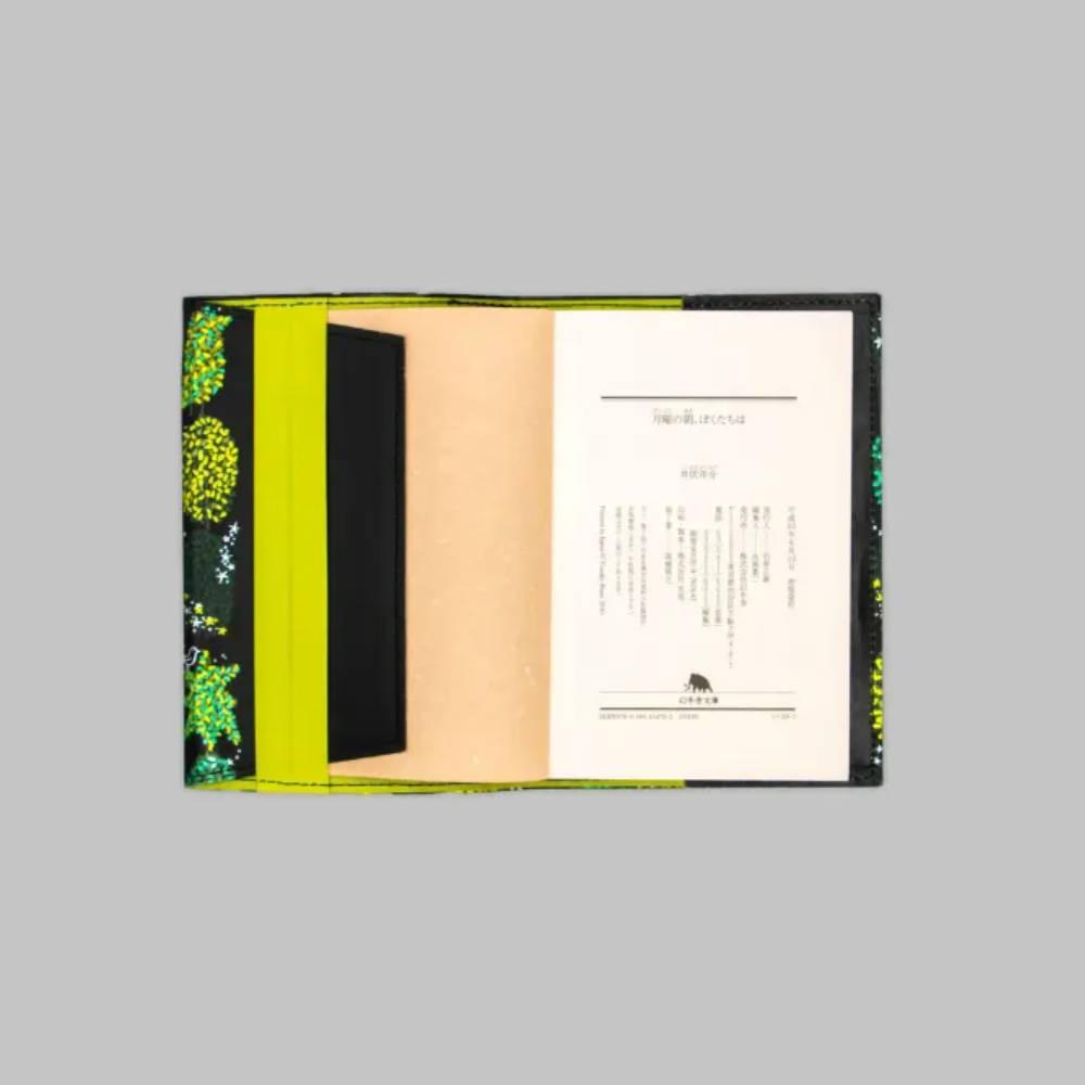 Reusable Foil‑Stamped Book Cover with Green Trees Design