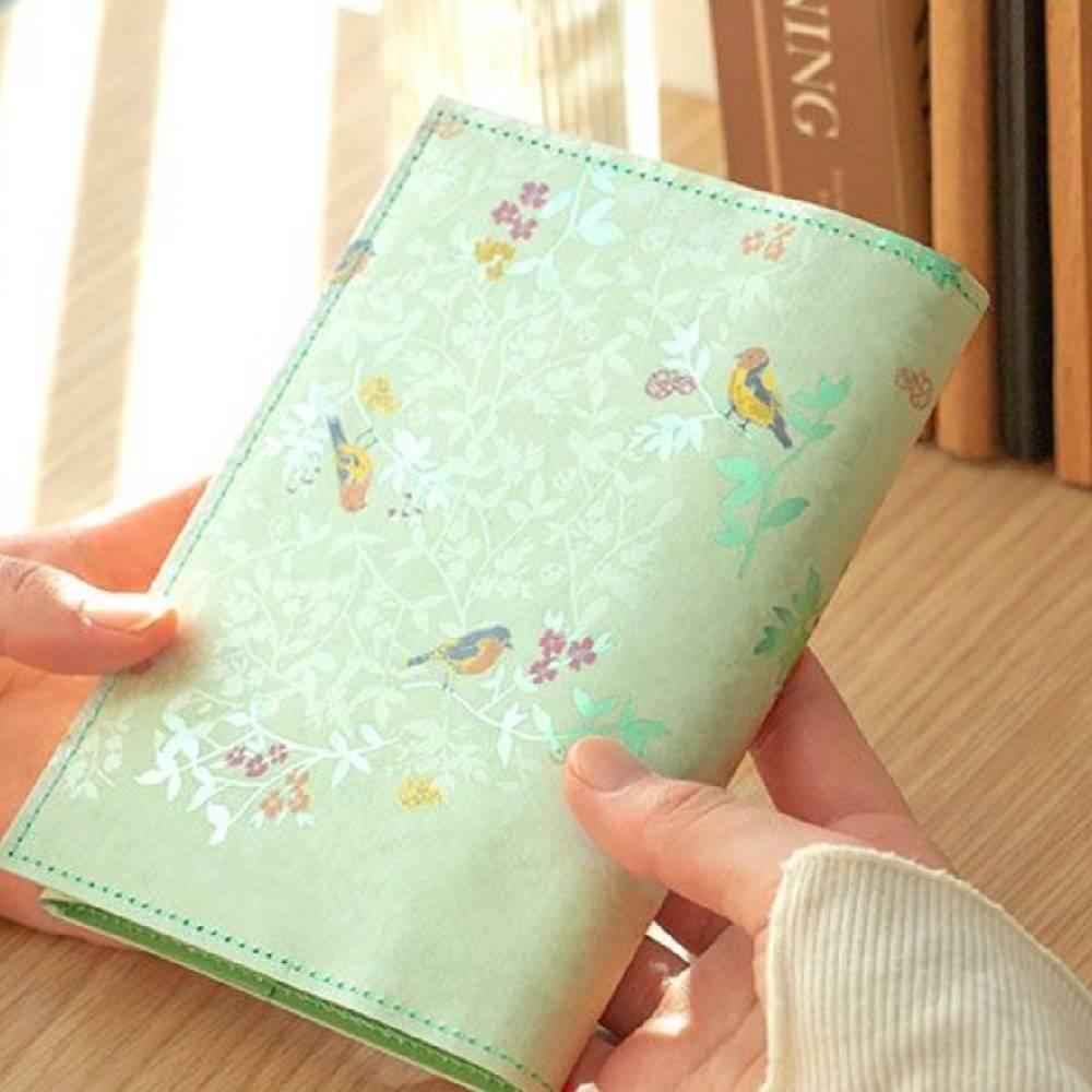 Green Foil Reusable Book Cover – Bell, Bird & Me