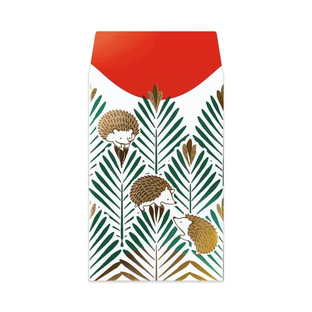 Rokkaku Gold Foil Hedgehog Envelope Set – Elegant Japanese Design