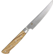 Satake Ultra-Sharp Stainless Steel Steak Knife with Olive Wood Handle